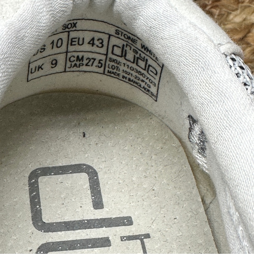 HEY DUDE Wally Sox Stone White Men’s 10 - Picture 9 of 16